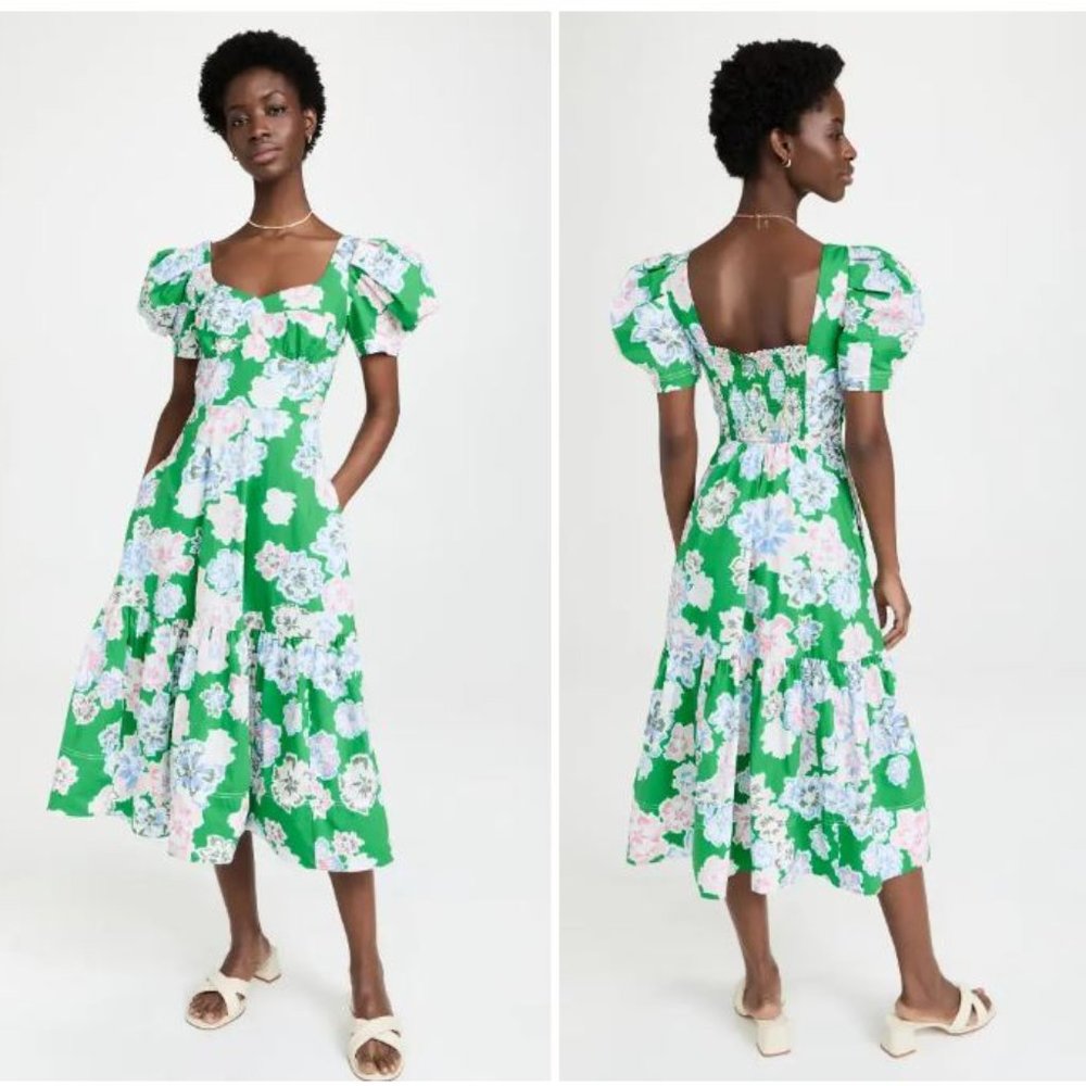 Tanya Taylor Green Danielle Dress Size 6